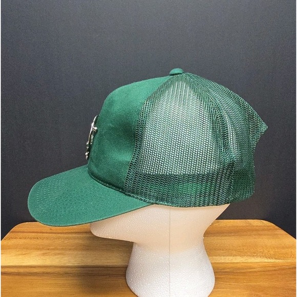 Vintage Signature One Size Fits All Green Trucker Snapback Cap With Invictus Pin - Picture 2 of 7